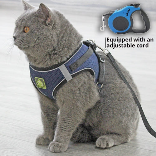 Escape-Proof Cat Harness & Automatic Retractable Leash Set